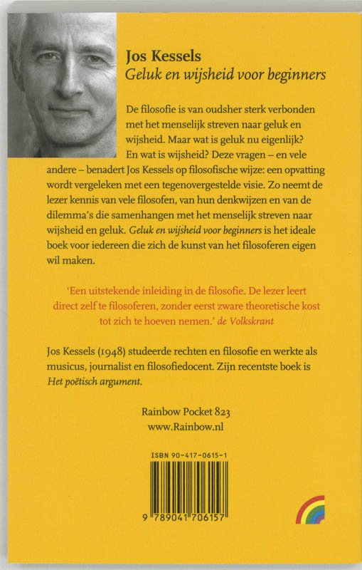 Achterkant van Geluk en wijsheid voor beginners