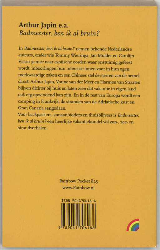 Achterkant van Badmeester, ben ik al bruin?