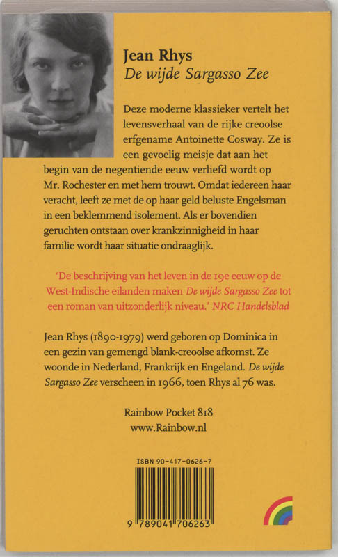 Achterkant van De wijde Sargasso zee