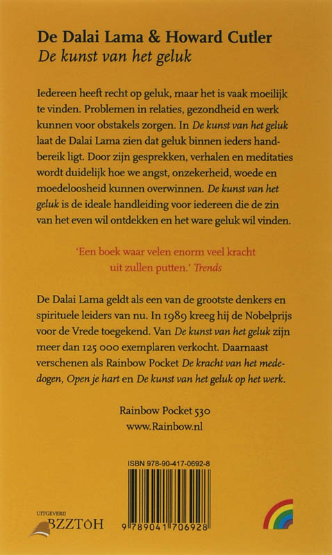 Achterkant van De kunst van het geluk