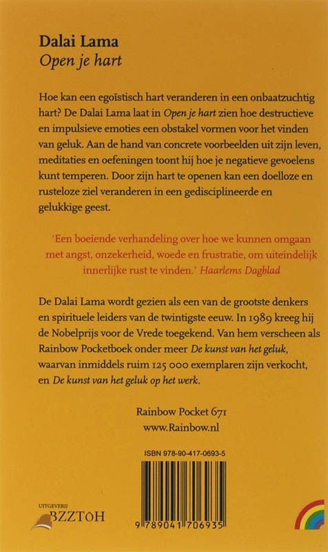 Achterkant van Open je hart