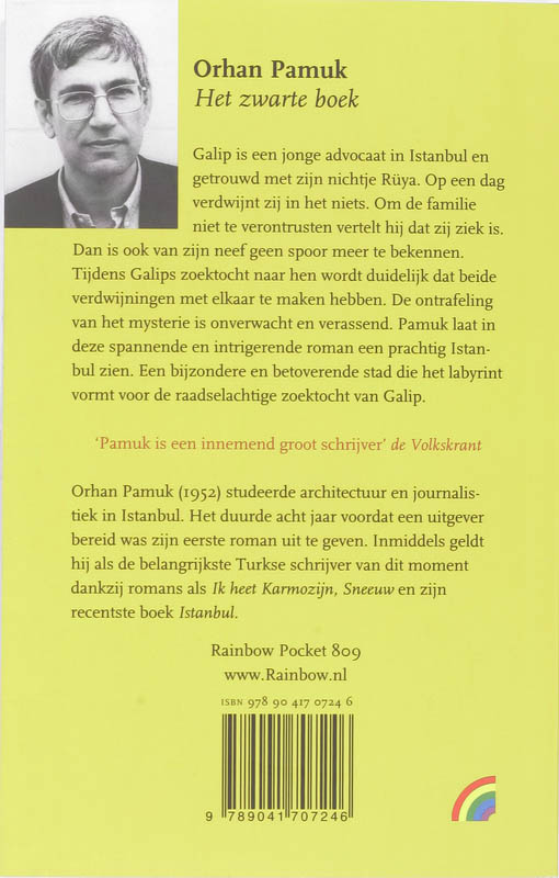 Achterkant van Het zwarte boek