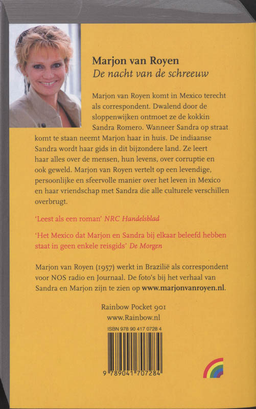 Achterkant van De nacht van de schreeuw