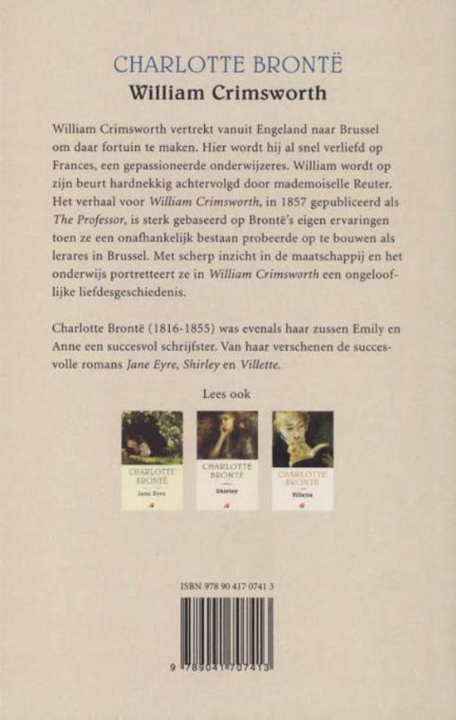 Achterkant van William Crimsworth
