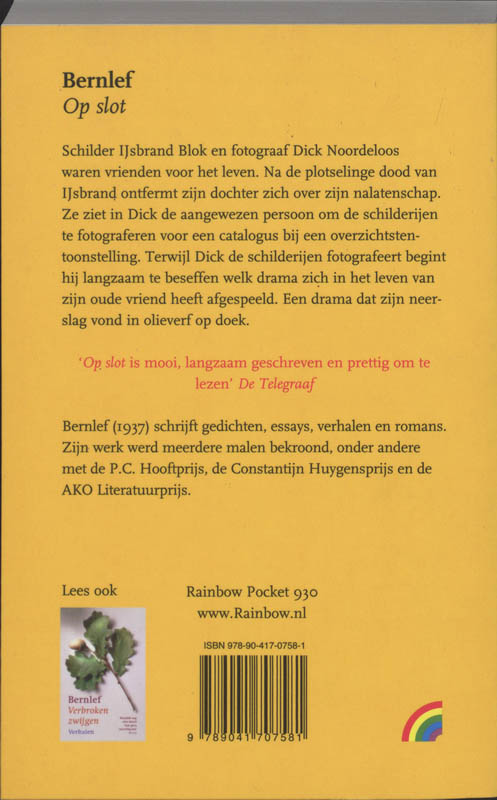 Achterkant van Op slot