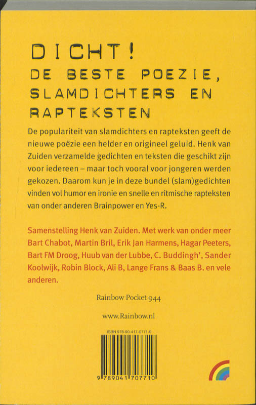 Achterkant van Dicht!