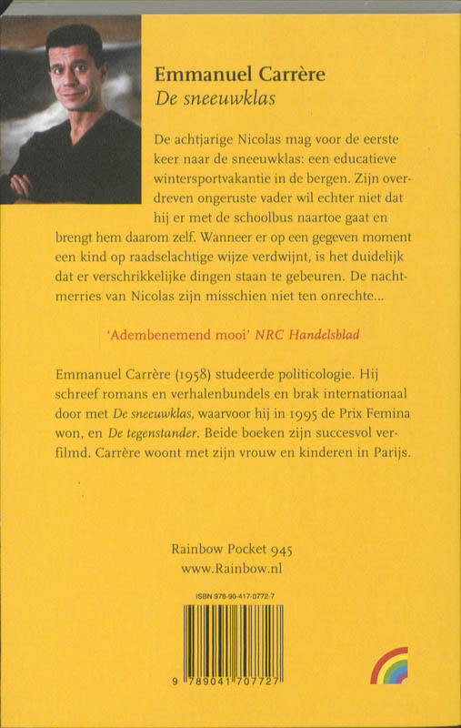 Achterkant van De sneeuwklas