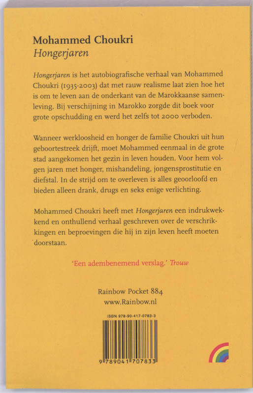 Achterkant van Hongerjaren