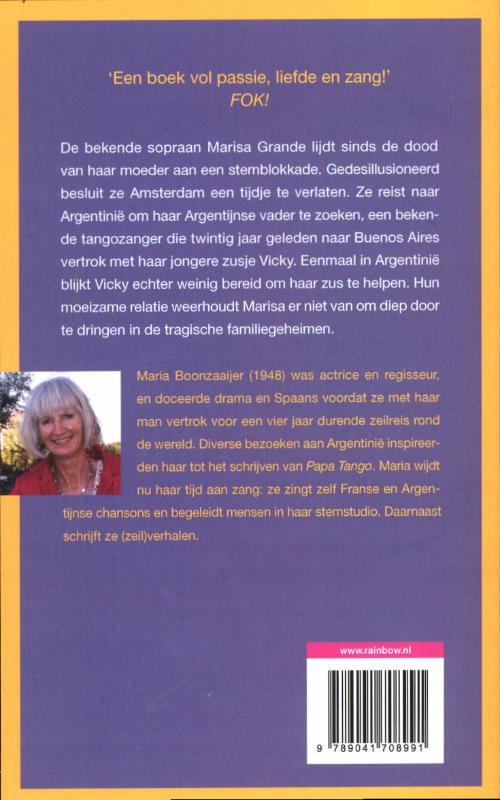Achterkant van Papa Tango