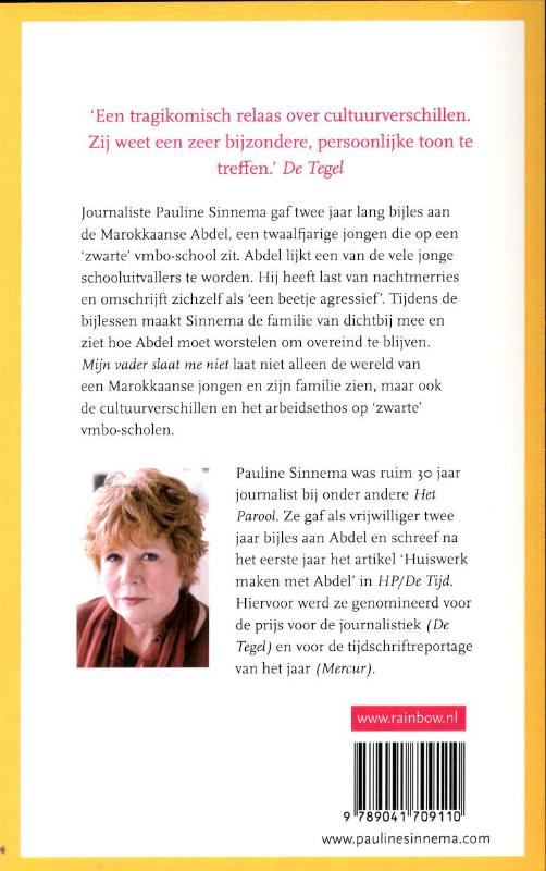 Achterkant van Mijn vader slaat me niet