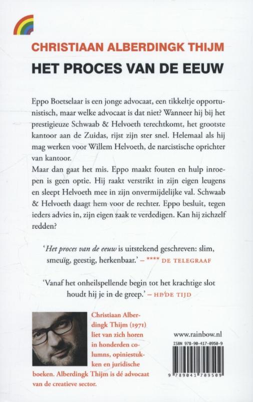 Achterkant van Het proces van de eeuw