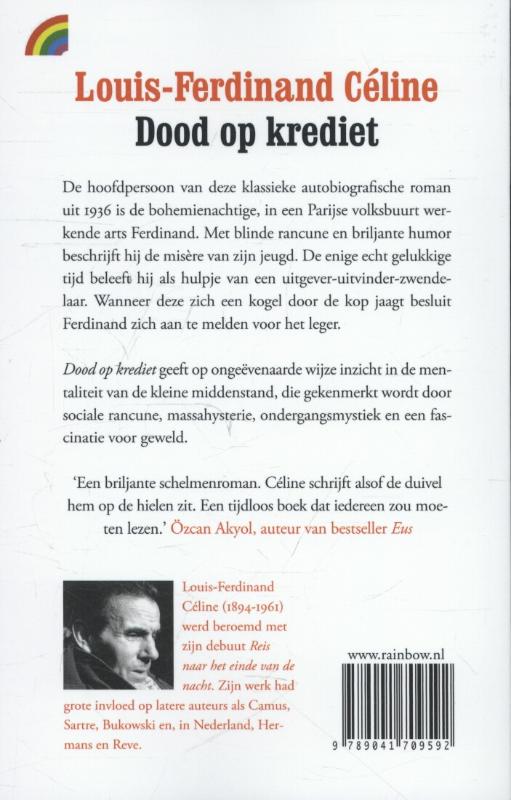 Achterkant van Dood op krediet