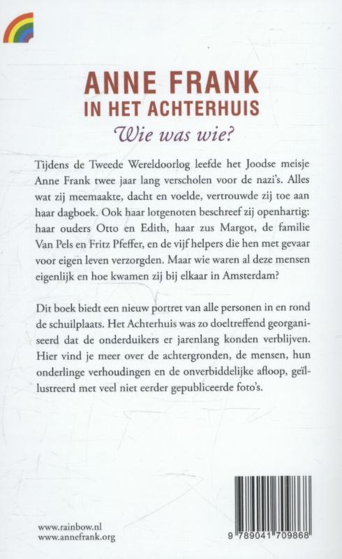 Achterkant van Anne Frank in het Achterhuis