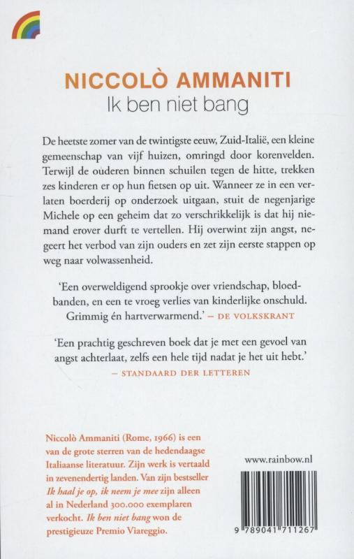 Achterkant van Ik ben niet bang