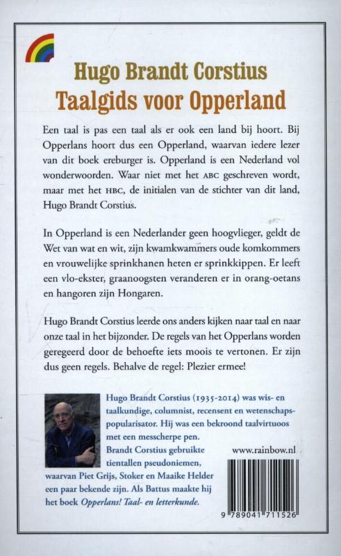 Achterkant van Taalgids voor Opperland