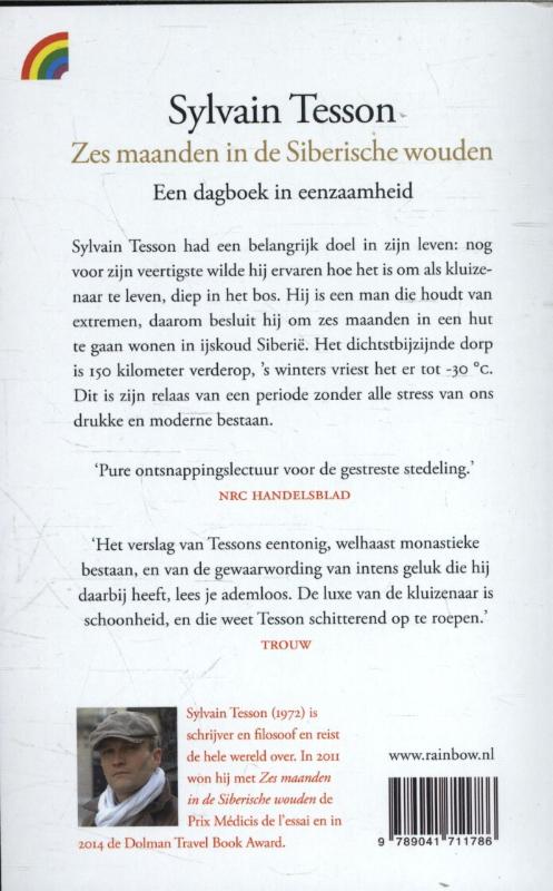 Achterkant van Zes maanden in de Siberische wouden