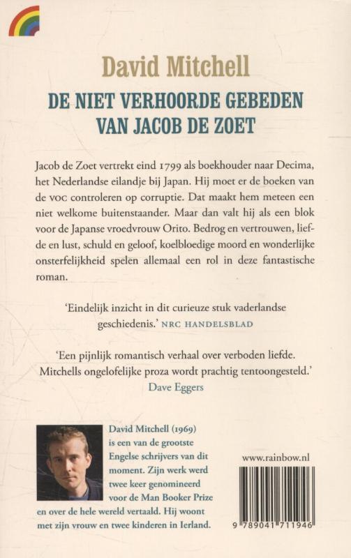 Achterkant van De niet verhoorde gebeden van Jacob de Zoet