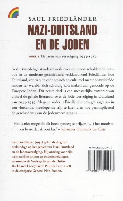 Achterkant van De jaren van vervolging 1933-1939