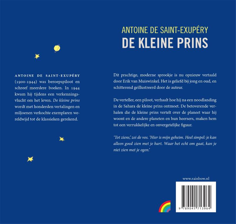 Achterkant van De kleine prins