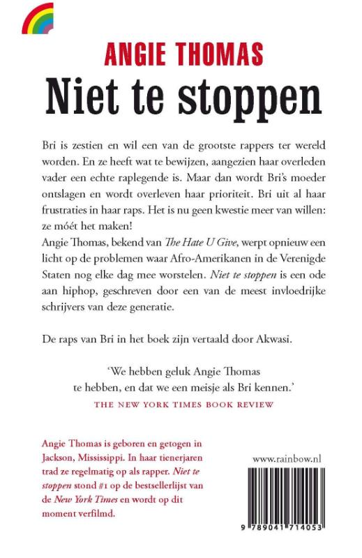 Achterkant van Niet te stoppen