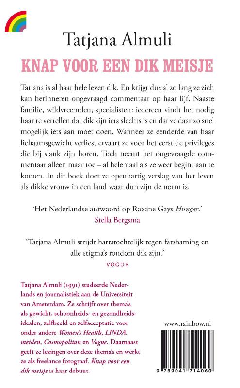 Achterkant van Knap voor een dik meisje