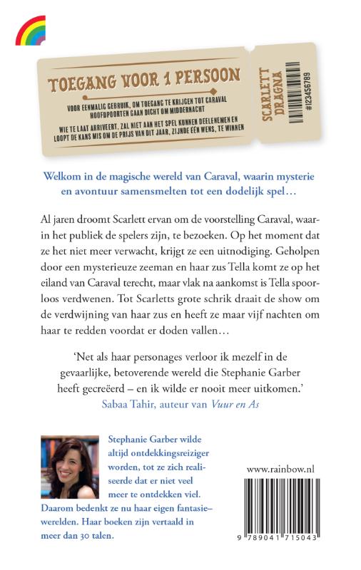 Achterkant van Caraval