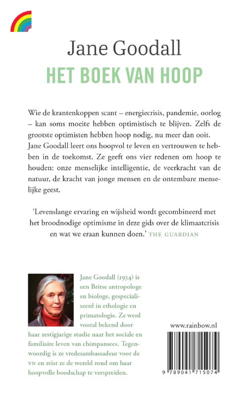 Achterkant van Het boek van hoop