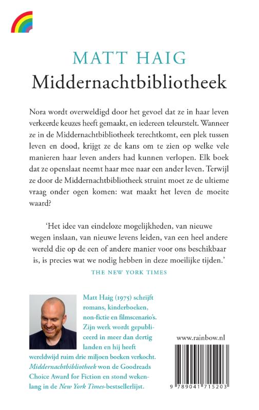 Achterkant van Middernachtbibliotheek