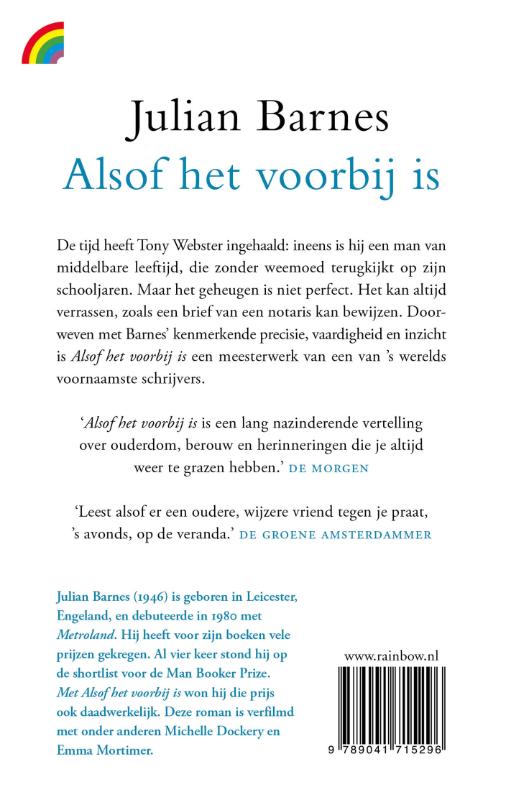 Achterkant van Alsof het voorbij is