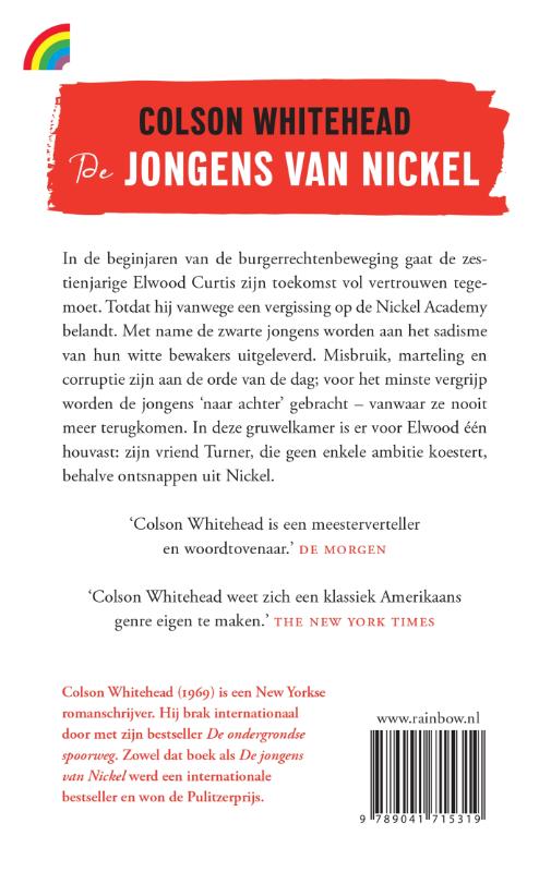 Achterkant van De jongens van Nickel