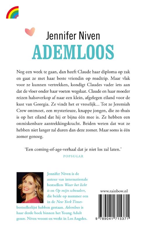 Achterkant van Ademloos