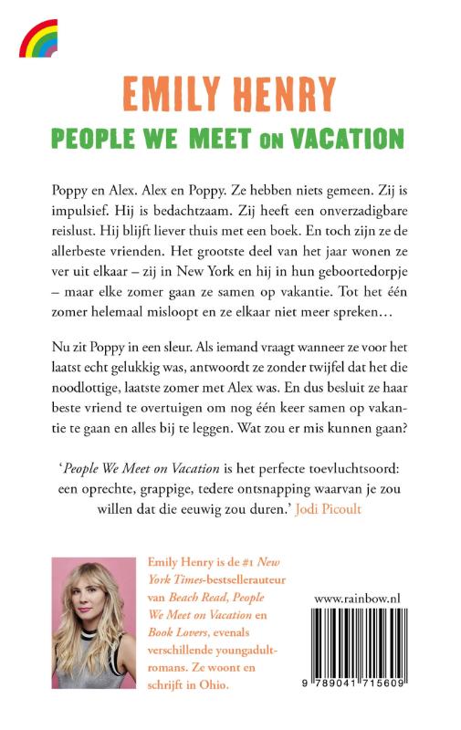 Achterkant van People We Meet on Vacation