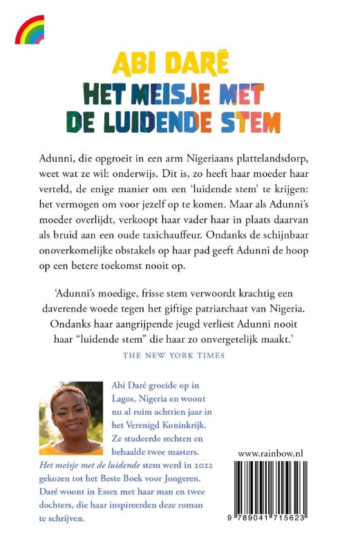 Achterkant van Het meisje met de luidende stem
