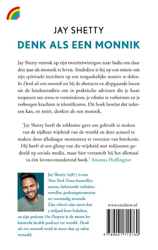 Achterkant van Denk als een monnik