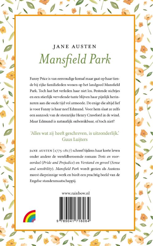 Achterkant van Mansfield park
