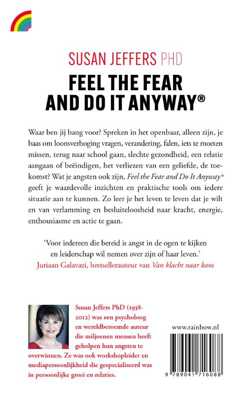 Achterkant van Feel the fear and do it anyway