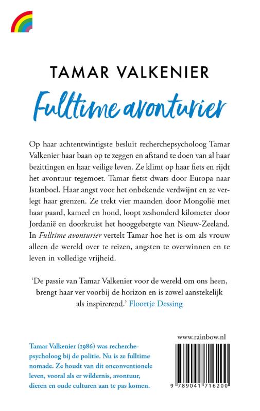 Achterkant van Fulltime avonturier