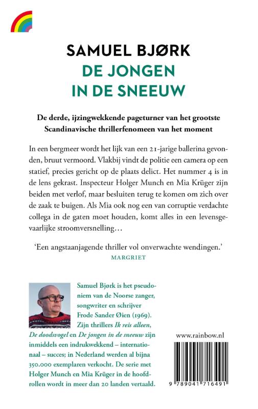 Achterkant van De jongen in de sneeuw