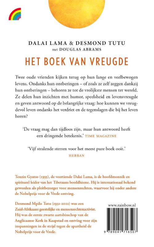 Achterkant van Het boek van vreugde