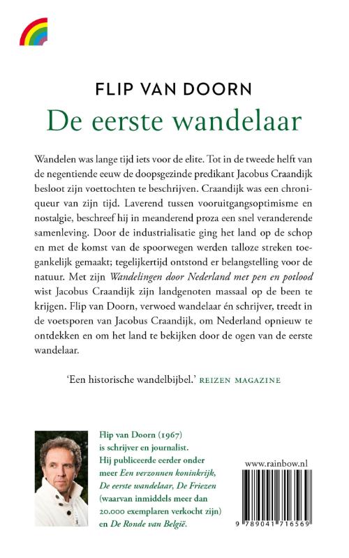Achterkant van De eerste wandelaar