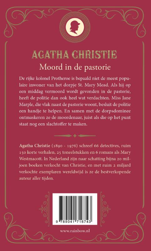 Achterkant van Moord in de pastorie