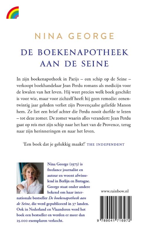 Achterkant van De boekenapotheek aan de Seine
