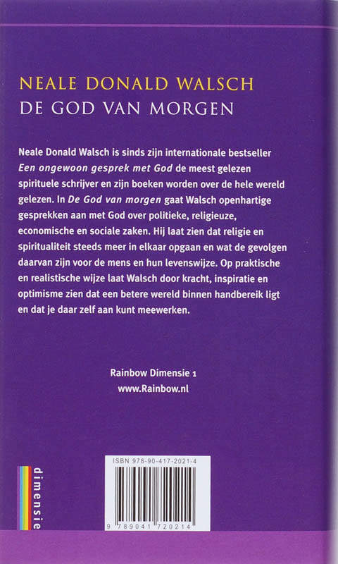 Achterkant van De God van morgen