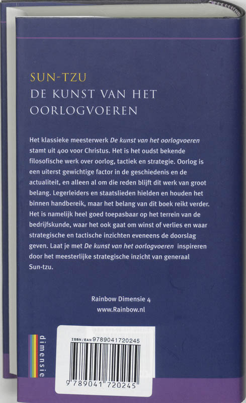 Achterkant van De kunst van het oorlogvoeren