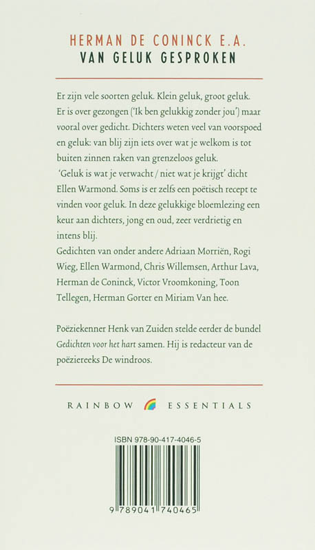 Achterkant van Van geluk gesproken