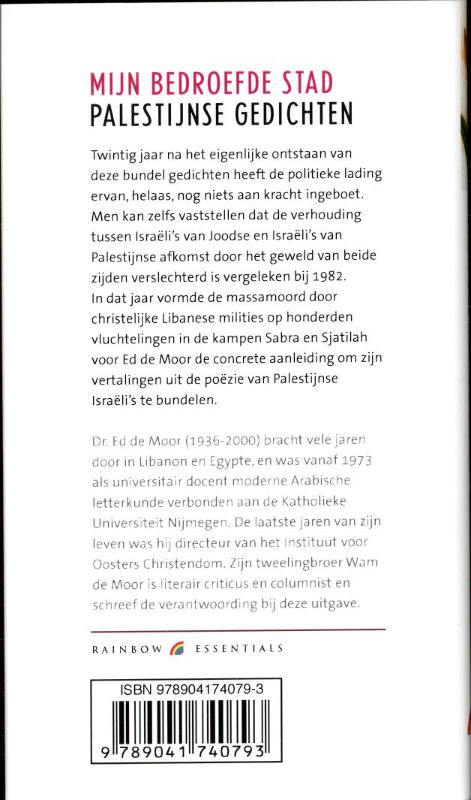 Achterkant van Mijn bedroefde stad