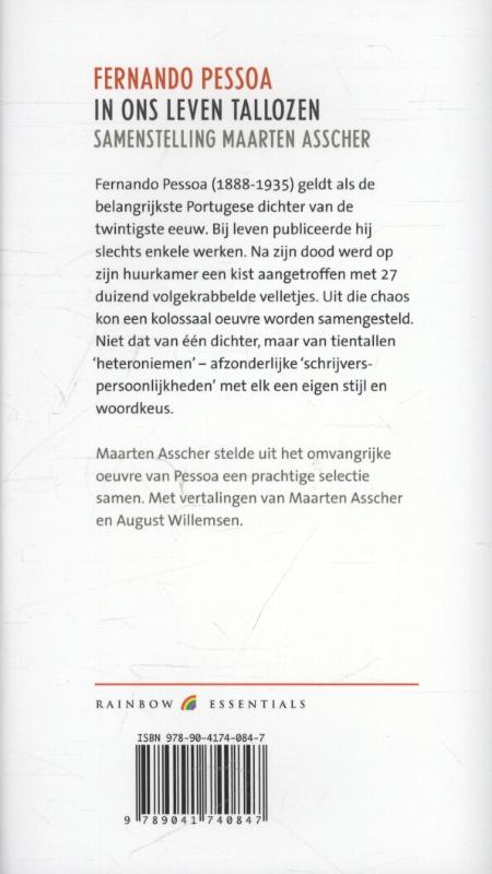 Achterkant van In ons leven tallozen