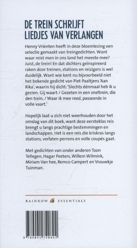 Achterkant van De trein schrijft liedjes van verlangen