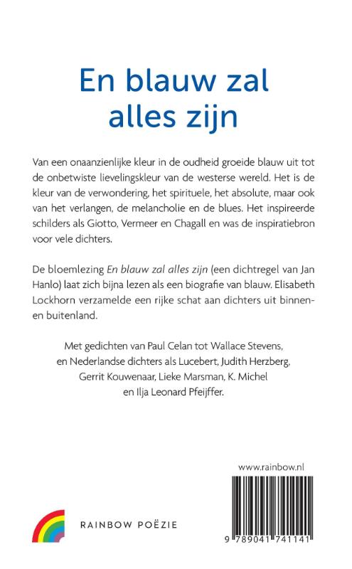 Achterkant van En blauw zal alles zijn