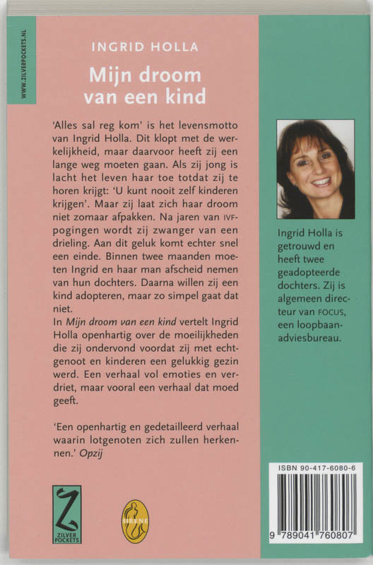 Achterkant van Mijn droom van een kind